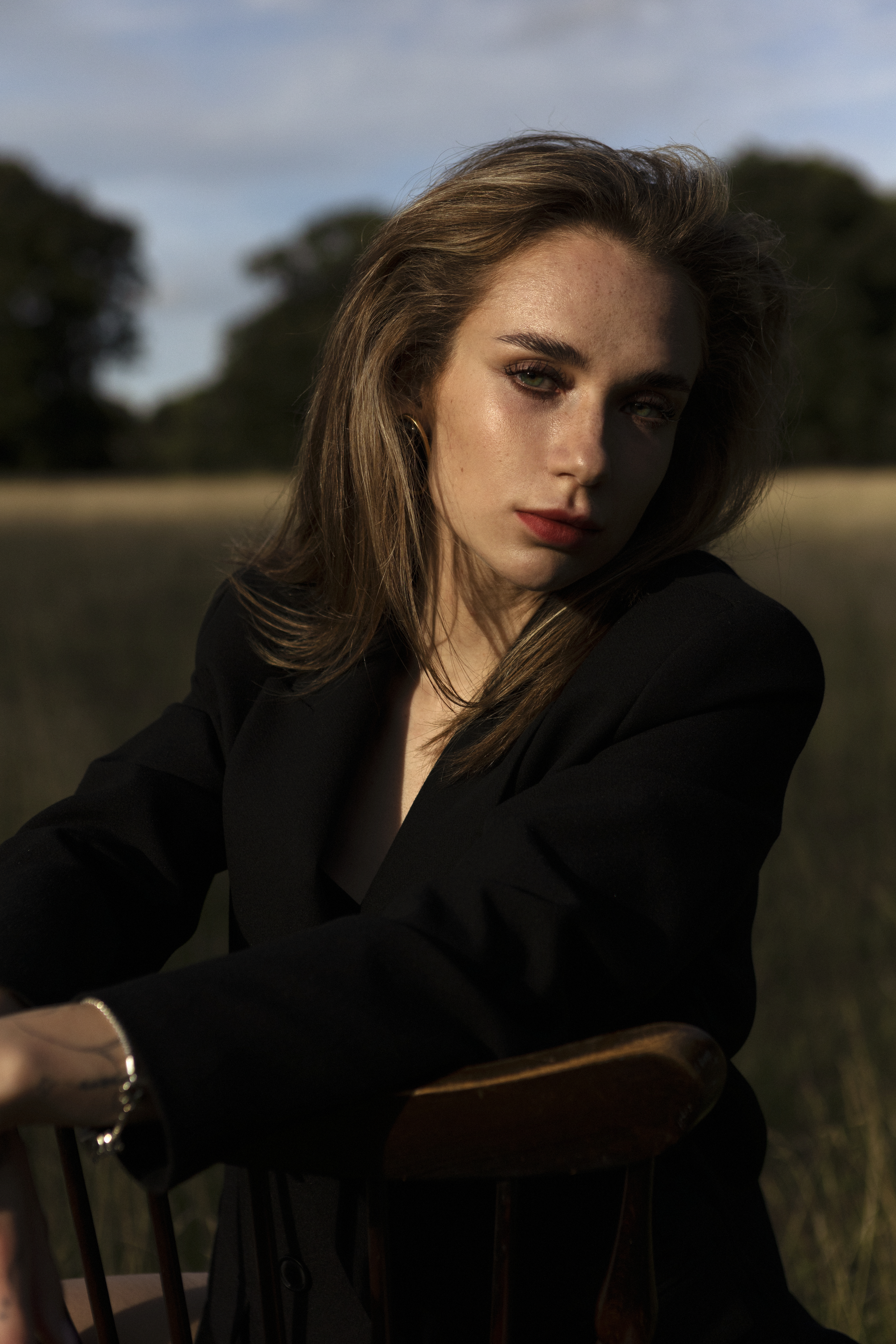 A seated portrait of a girl
